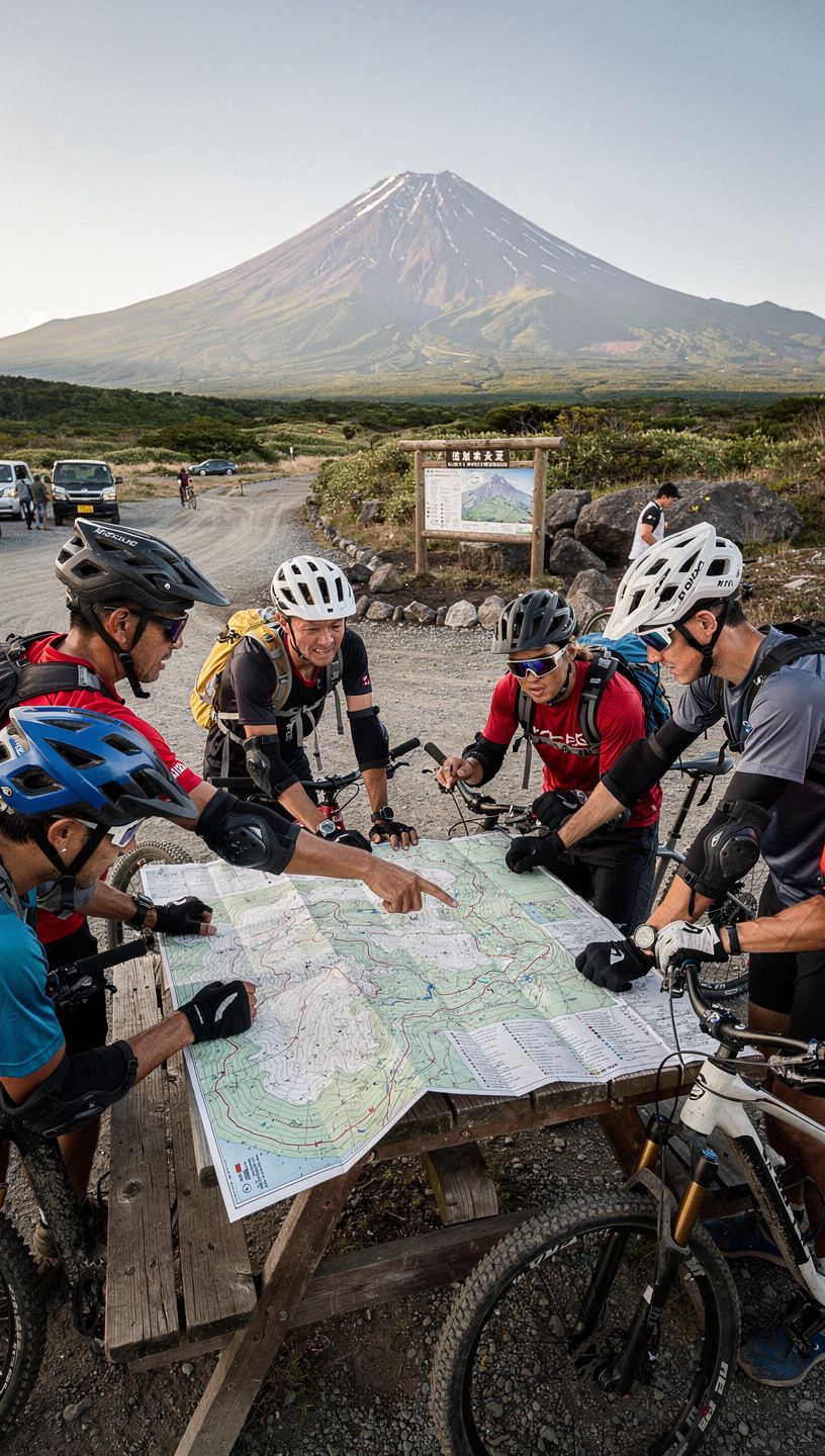 自転車のチェーンを清掃している様子